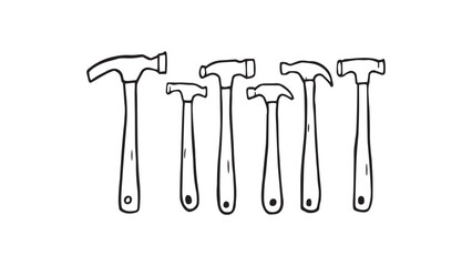 Hammer line art