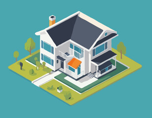 Isometric Home Automation System Vector Illustration
