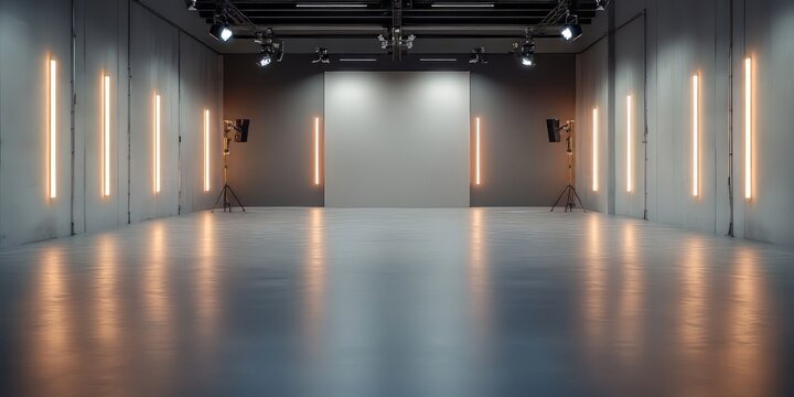 360 degree hdr studio space with hdri lighting effects modern design and clean environment