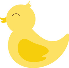 Duckling. Cute simple vector illustration on white isolated background