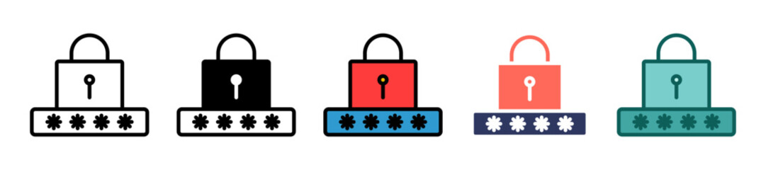 Password  multiple icon