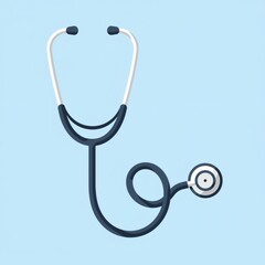 Simple Minimalist Stethoscope Vector Art Illustration Design– Healthcare Flat Design