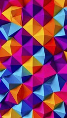Fototapeta premium Vibrant Abstract Geometric Low Poly Background Design
