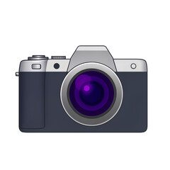 Flat camera icon PNG with transparent background for media and app interface use