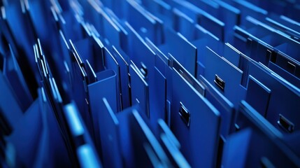 Fototapeta premium Abstract blue geometric pattern