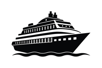 cruise ship vector illustration isolated on white background