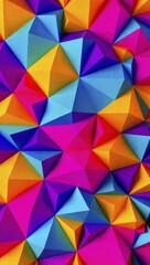 Vibrant Abstract Geometric Low Poly Background Design


