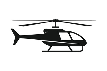 Military helicopter vector illustration on white background