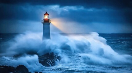 Lighthouse in a Storm: A Beacon of Hope Amidst the Tempestuous Waves
