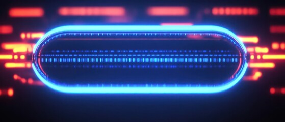 Obraz premium Abstract neon oval graphic design