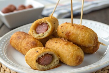 Mini corn dogs