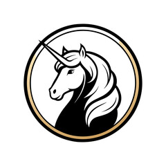  unicorn head with flowing mane