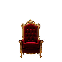 Elegant antique chair PNG isolated on transparent background for furniture mockups