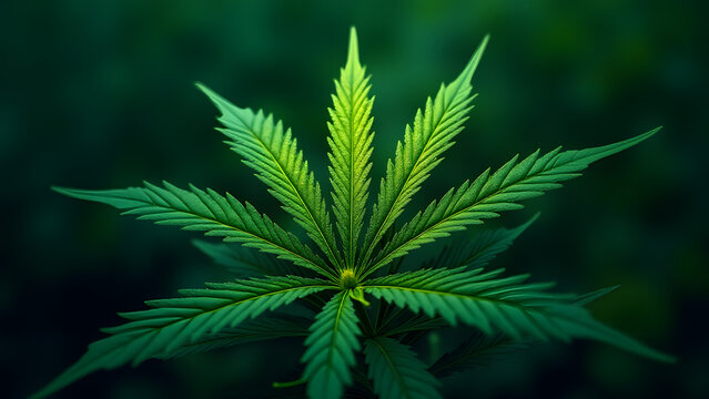 Quantum AI-designed perfect cannabis hybrid. Genetic optimization art HD wallpaper.