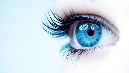 close up of a female eye