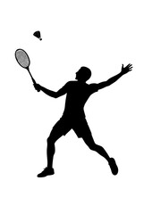 tennis player silhouette vector