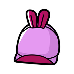 long pink ear cartoon kids hat