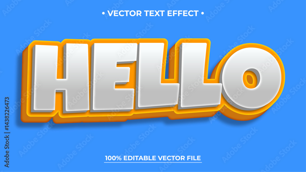  hello editable text effect design vectors modern editable text effect vector design editable text st