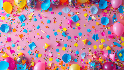 lively celebration scene with confetti ai genrative