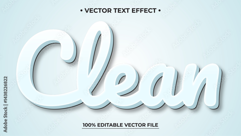 Poster 3d white embossed vector text style effect, editable text effect