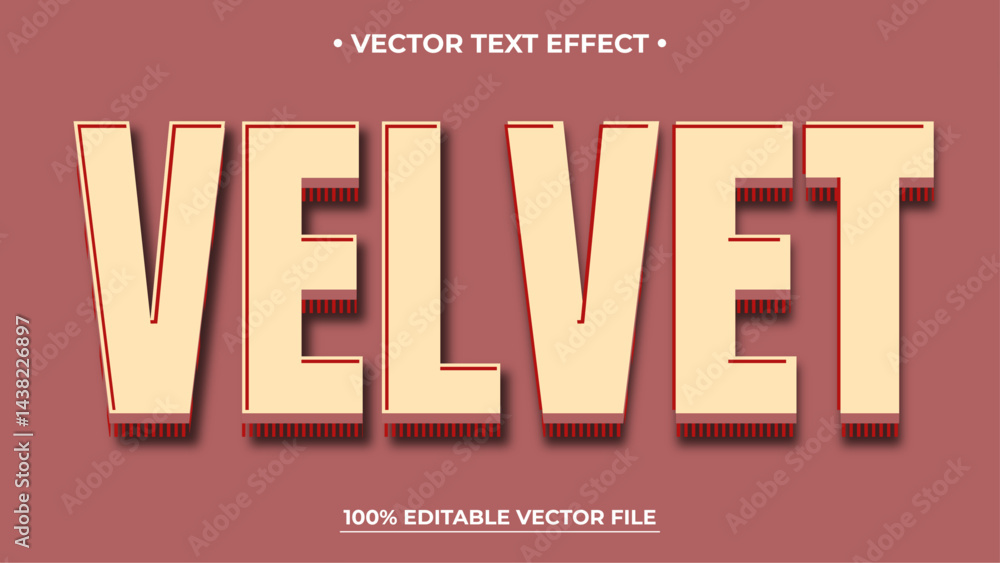 Poster vintage text effect template with 3d style editable font effect
