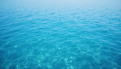 Obraz premium Clear blue ocean water surface reflections.