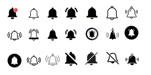 set of vector icons of bell's