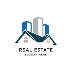 Real Estate Logo Graphic Design Vector