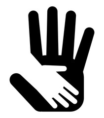 Symbol hand of Cooperation Icon.