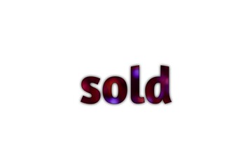 Illustration of the word SOLD with a beautiful texture, perfect for indicating product availability and success