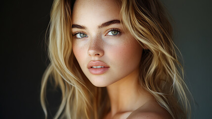 Close-up Portrait of a Woman with Blonde Hair
