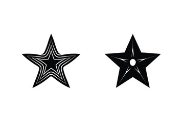 Black And White Star Vector Art Shapes For Graphic Design Elements