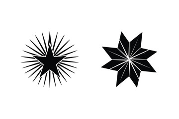 Obraz premium Two Starburst Designs In Black And White Artistic Representations