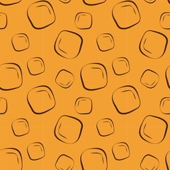 Seamless cookie pattern in linear style. Vector illustration for design projects