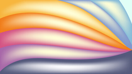 Abstract Colorful Wave Background Vector. Soft Pastel Gradient Curves Abstract Background - Vibrant and Flowing Layers for Artistic and Digital Projects