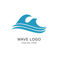 Wave Logo Graphic Design Vector