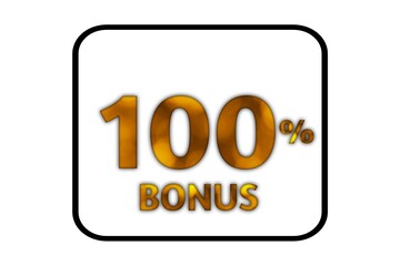 Enticing 100 Percent Bonus Promotion Graphic to Attract Customers and Boost Sales