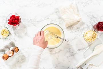 Whisking Delight - Bundt Cake Batter Preparation Begins