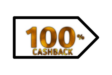 Illustration of 100, Cashback Promotional Sign, Perfect for Advertising and Marketing Campaigns with Eye-Catching Design and Clear Messaging