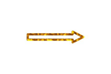 Glimmering Guidance Golden Arrow Symbol on a Clean White Background Illuminating the Path Forward with Sparkle and Direction