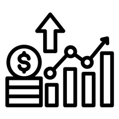 Spending Graph  Icon Element For Design	