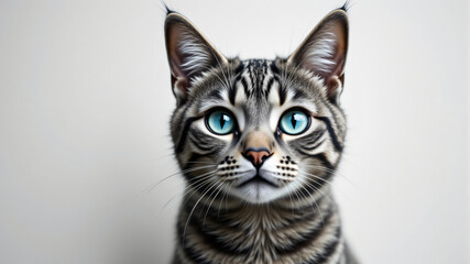 Obraz premium Adorable Cat with Striking Blue Eyes