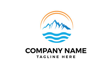 Mountain adventure logo design illustrating peaks and trails the essence of exploration.