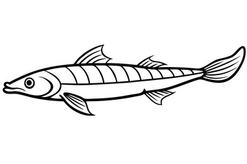 Abstract Oarfish Vector