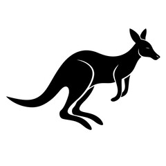 kangaroo silhouette vector