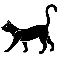 black cat vector illustration