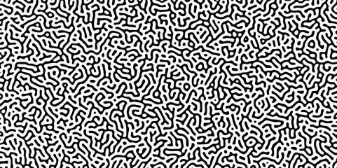 Diffusion reaction seamless vector pattern. Natural seamless line pattern. Linear design with biological shapes. Reaction-diffusion or truing pattern formation. abstract truing organic wallpaper.