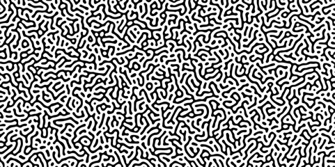 Diffusion reaction seamless vector pattern. Natural seamless line pattern. Linear design with biological shapes. Reaction-diffusion or truing pattern formation. abstract truing organic wallpaper.