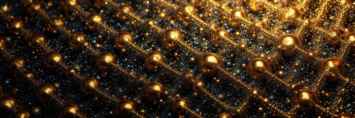 Intricate golden geometric mesh, opulent texture, texture, luxury, gold