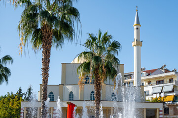 Scenic view of a mosque in the center of Durrës, Albania,